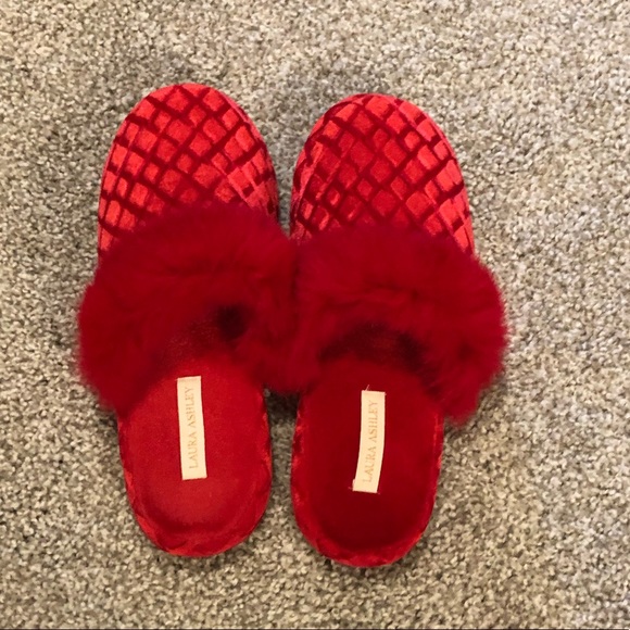 Laura Ashley Shoes - New Laura Ashley red slippers